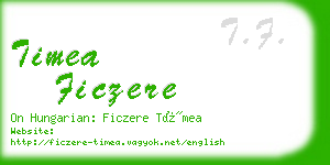 timea ficzere business card